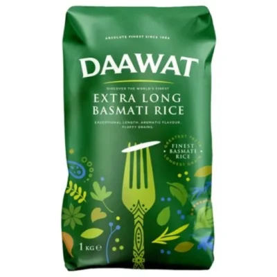 Riz Basmati Extra Long Grain 1kg DAAWAT
